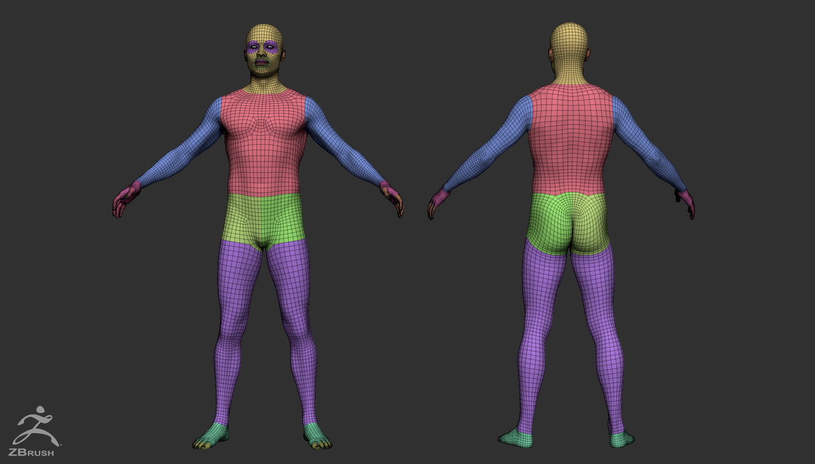 Custom Human Basemesh Set 3D Model Collection_40