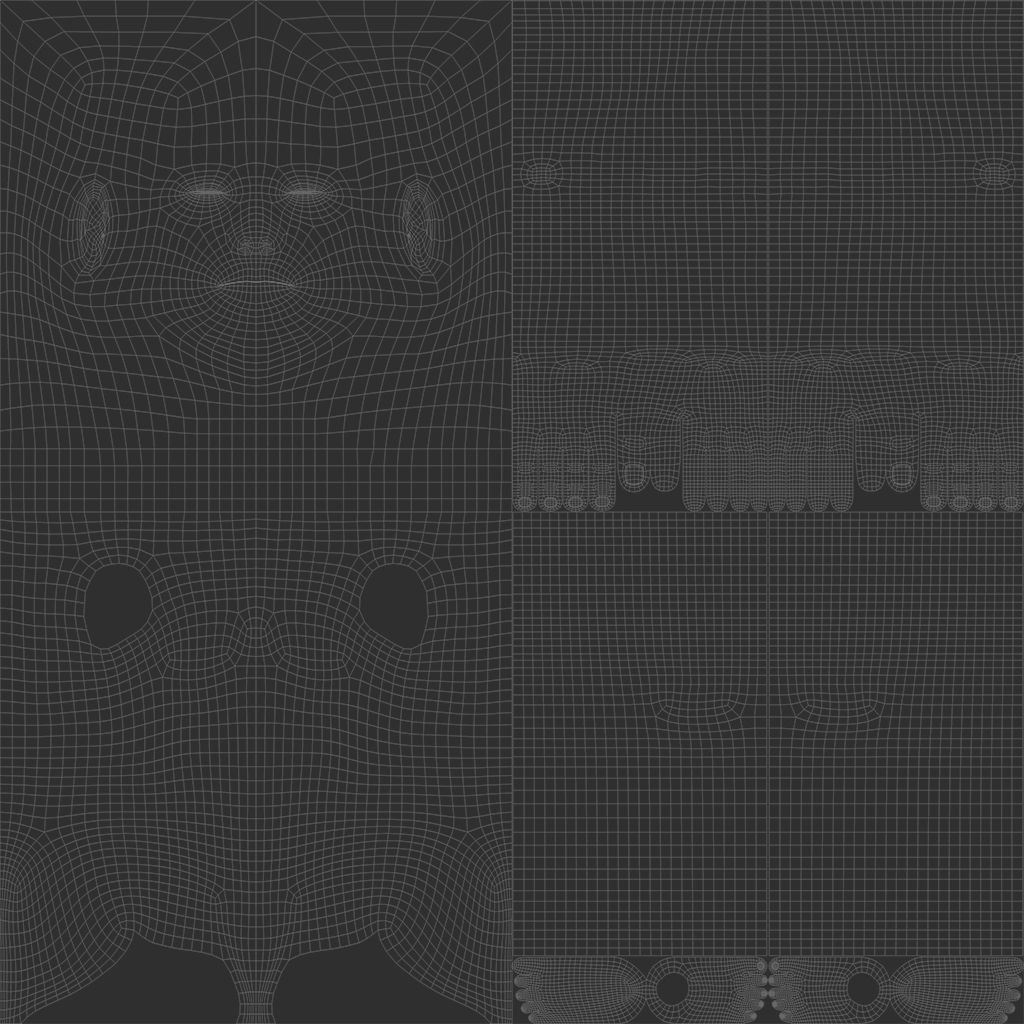 Custom Human Basemesh Set 3D Model Collection_22