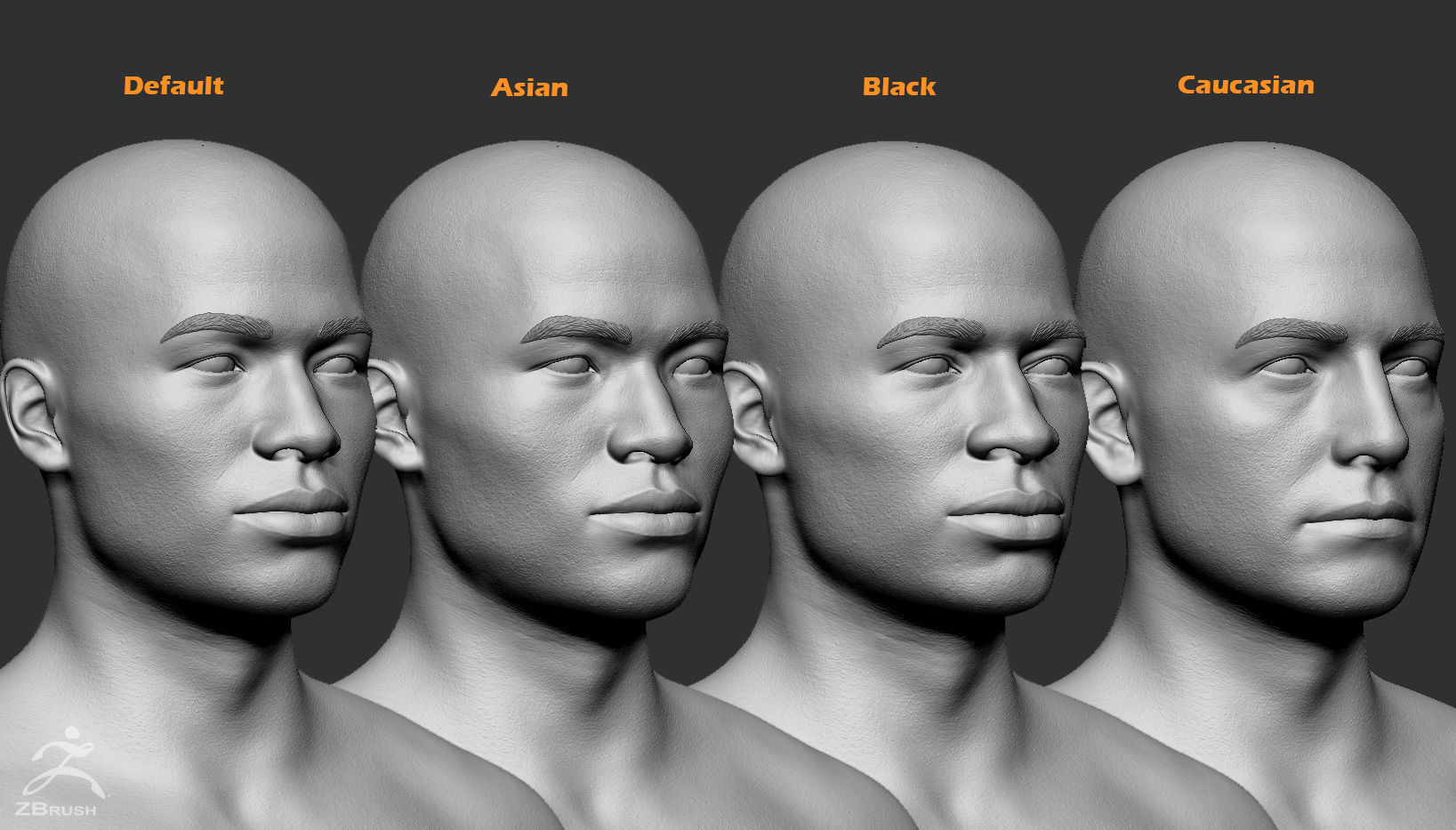 Custom Human Basemesh Set 3D Model Collection_24