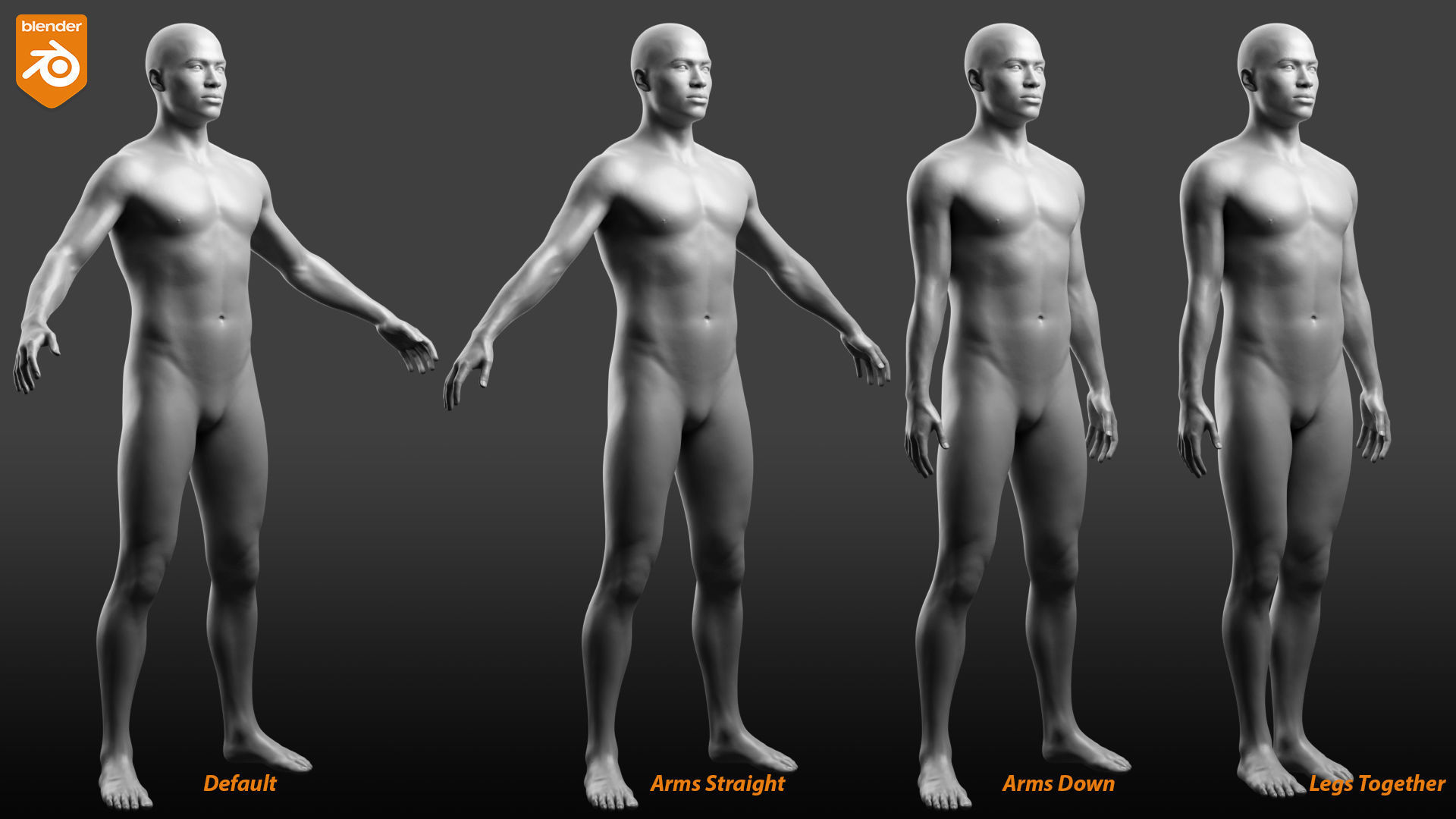 Custom Human Basemesh Set 3D Model Collection_60