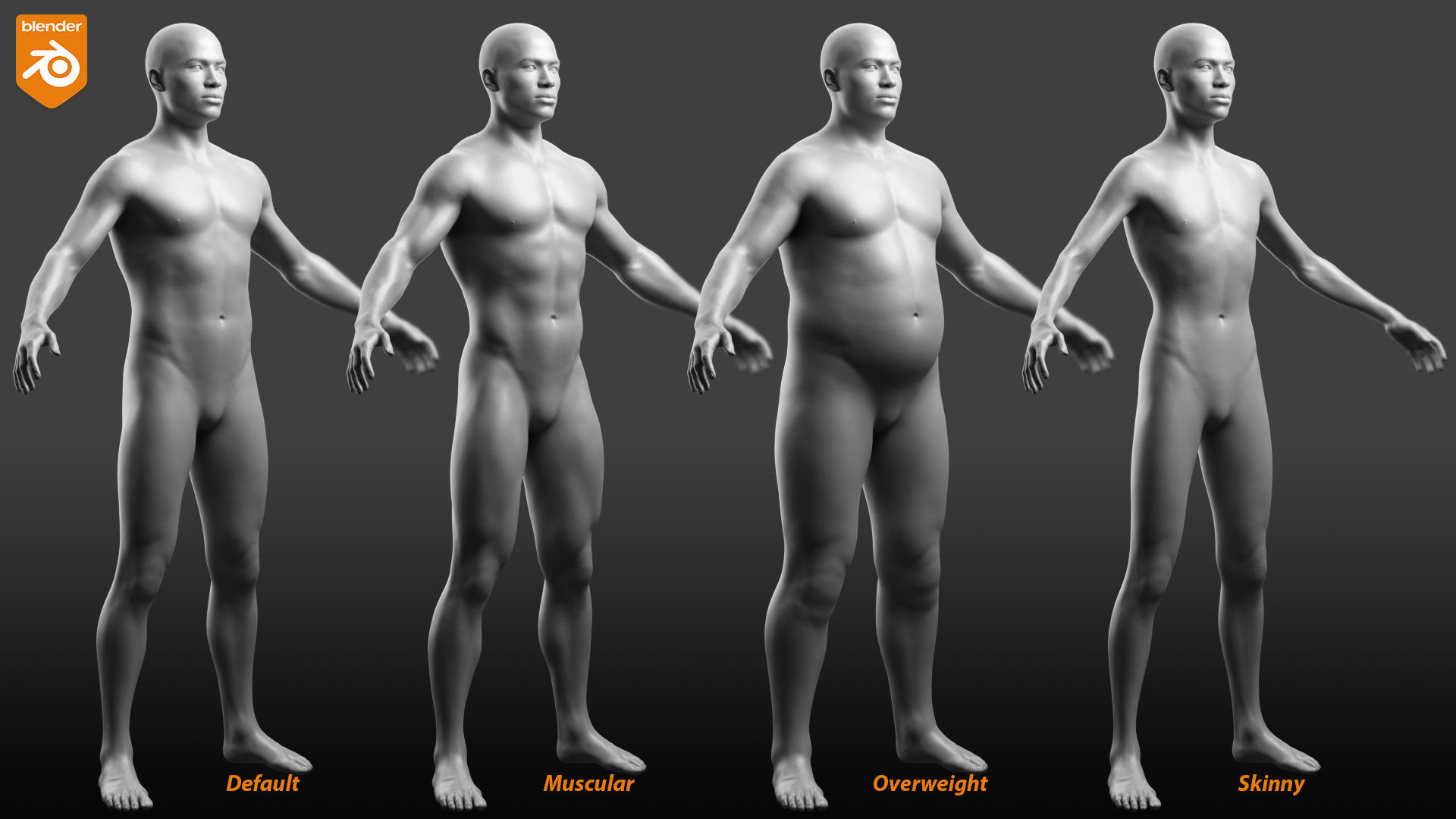 Custom Human Basemesh Set 3D Model Collection_59