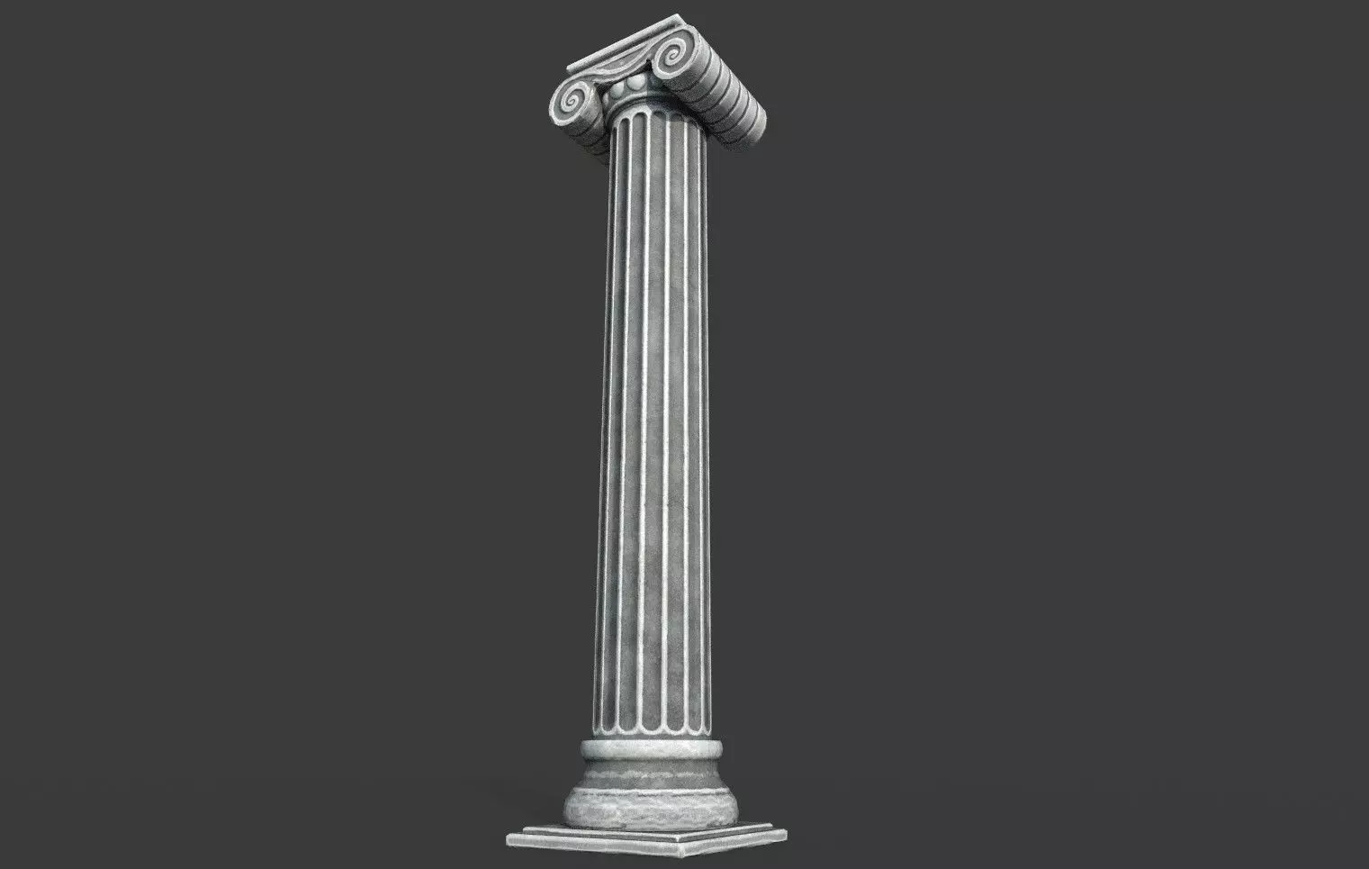 Ionic Roman Column Low-poly 3D model