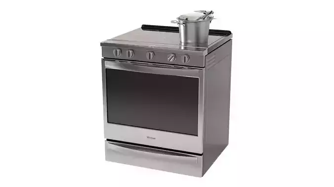 Electric Range Whirlpool WEE750H0HZ 3D model