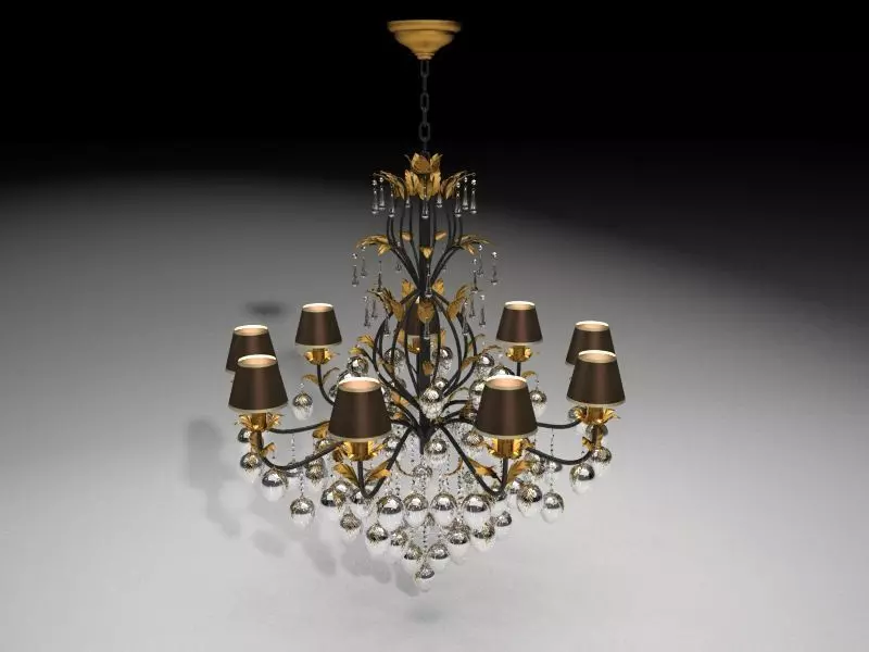 Luxury chandelier 3D model_0