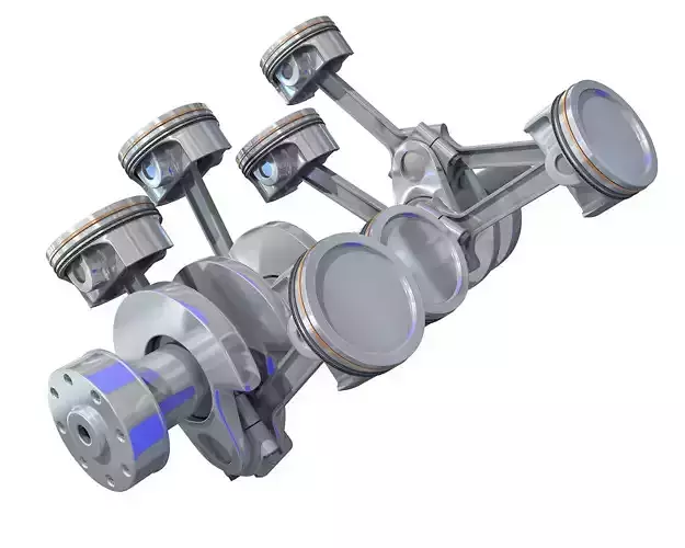 V8 Engine Cylinders 3D model