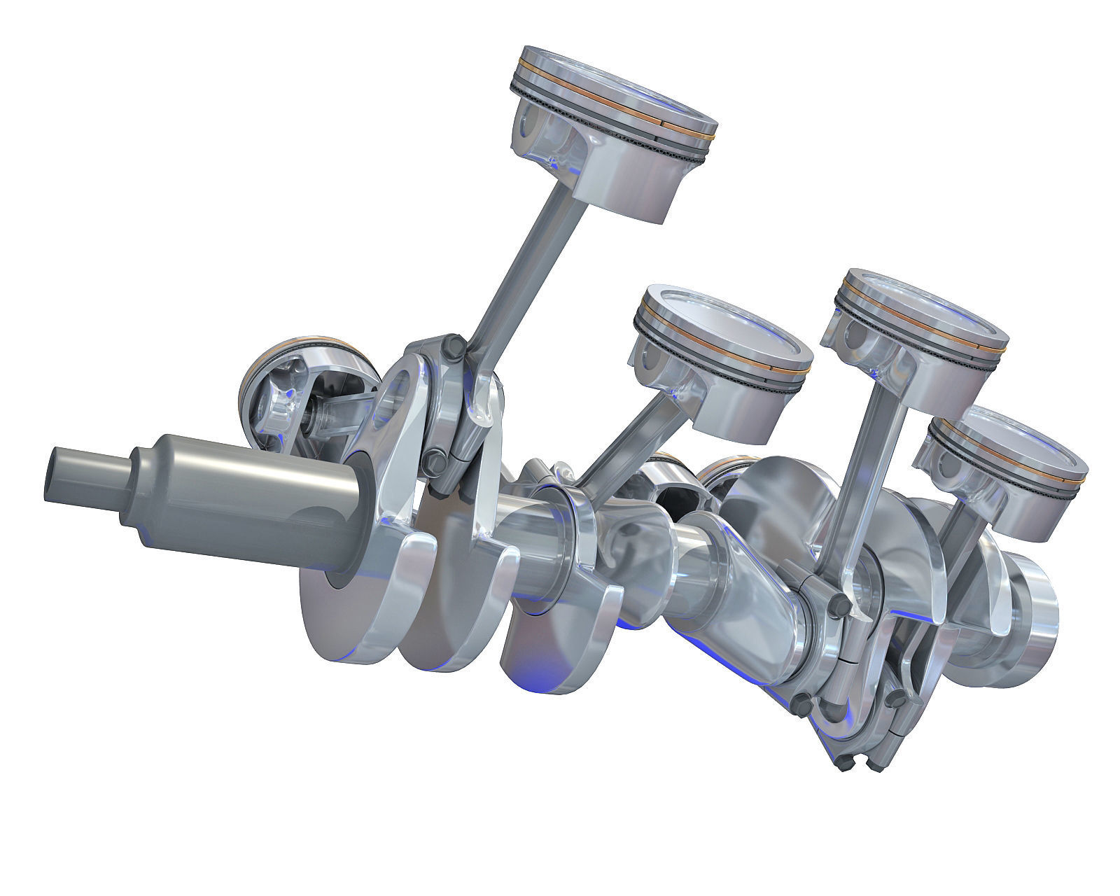 V8 Engine Cylinders 3D model_7