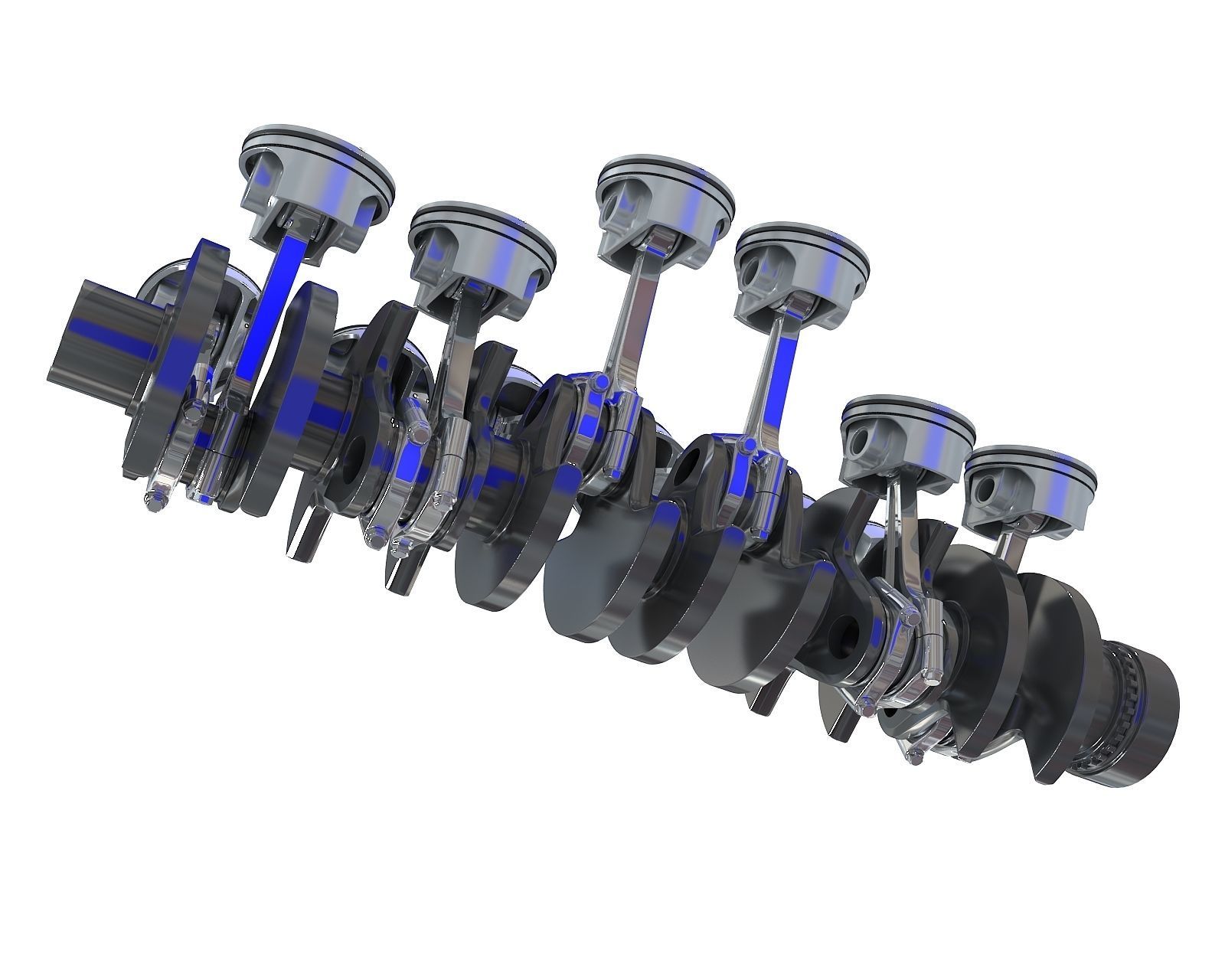V12 Engine Cylinders 3D model_9