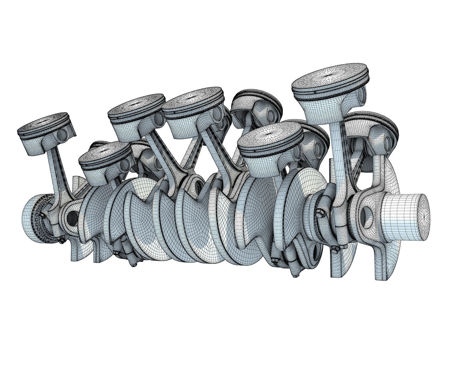 V12 Engine Cylinders 3D model_13