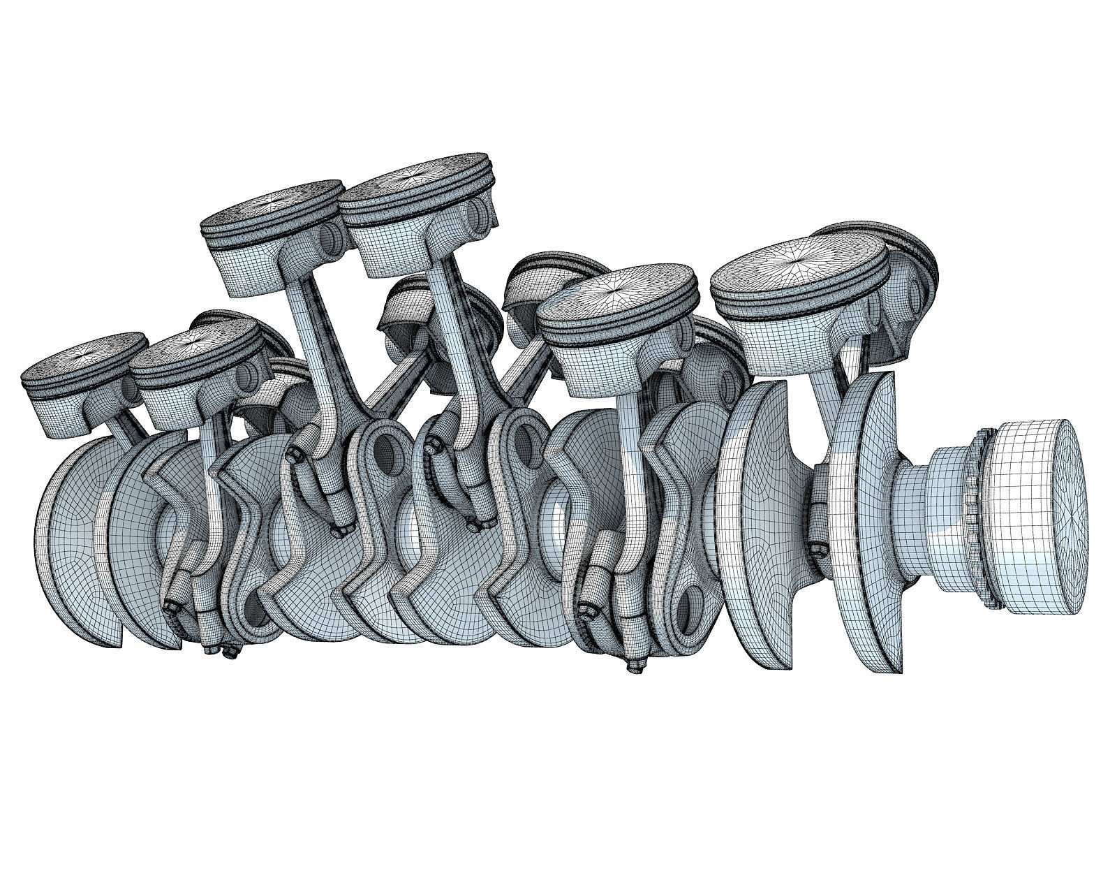 V12 Engine Cylinders 3D model_14