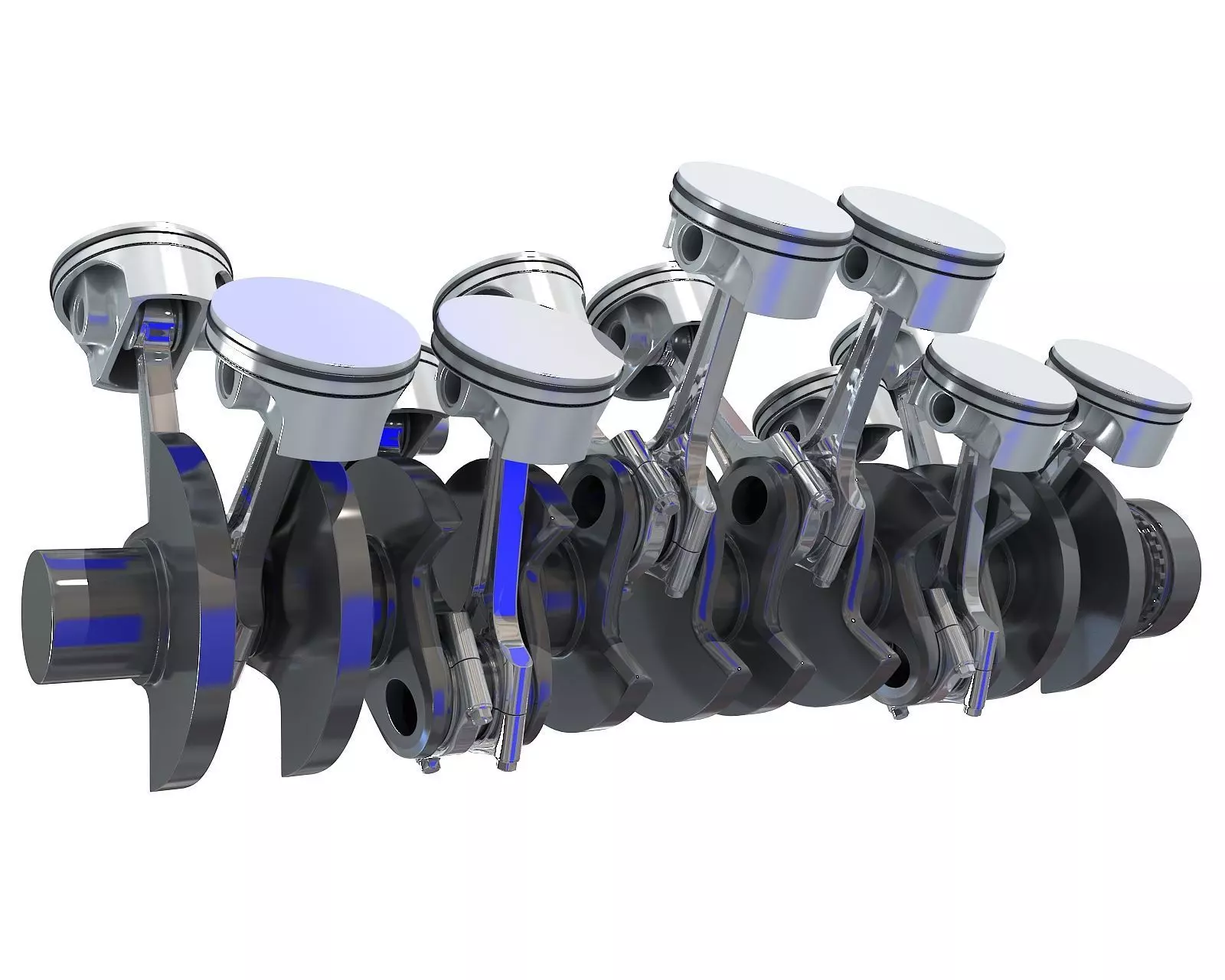 V12 Engine Cylinders 3D model_0