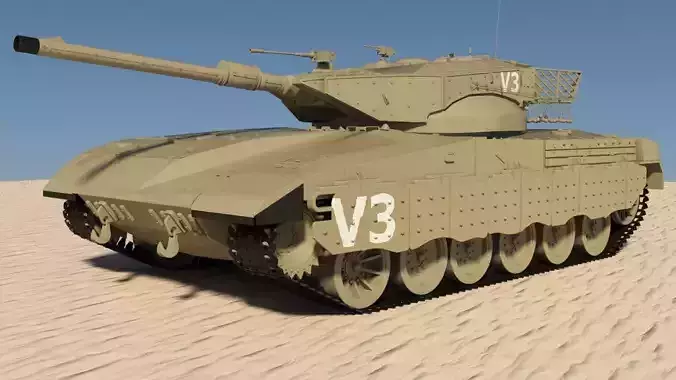 Tank Merkava II Israel Mental Ray
