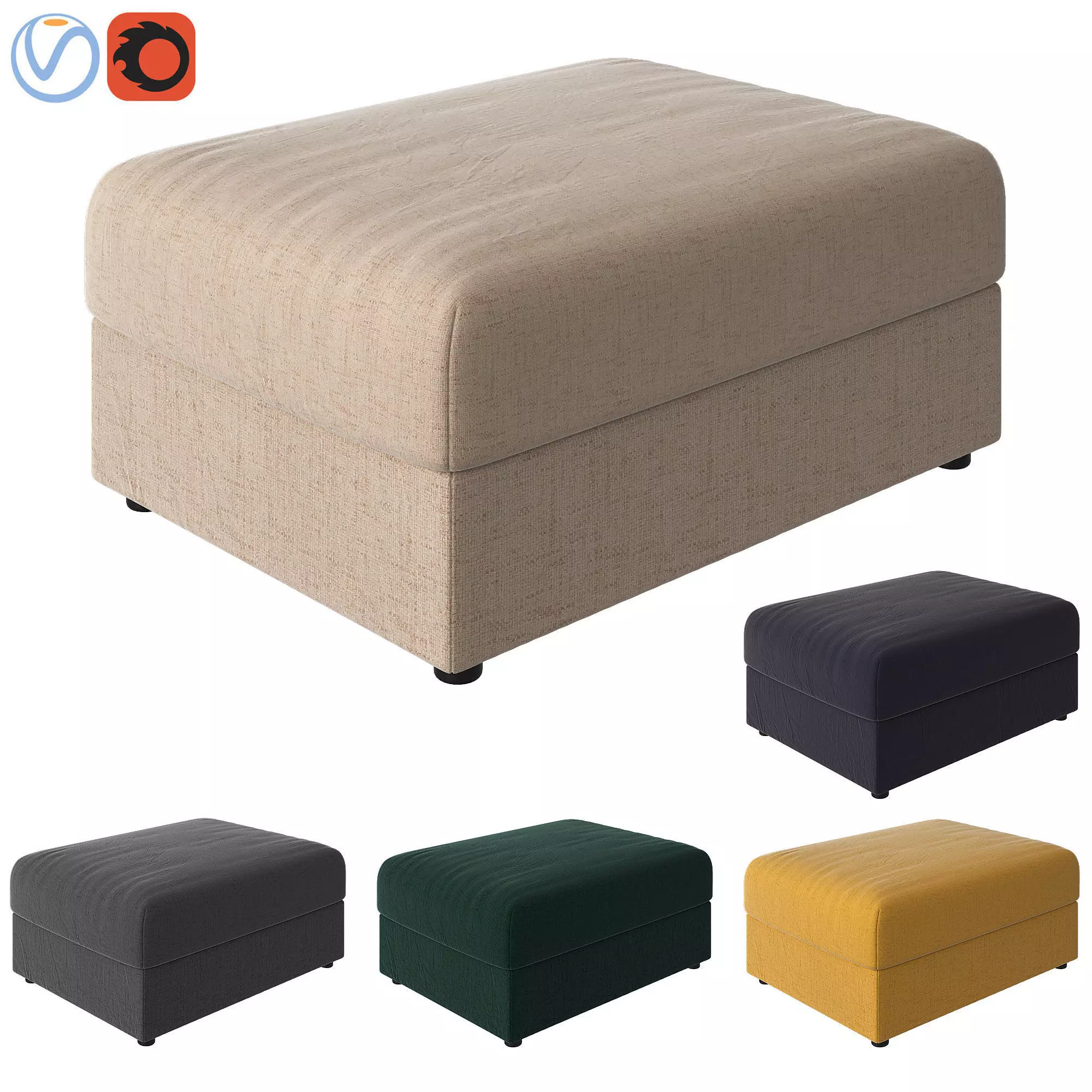 vimle pouf 3D model
