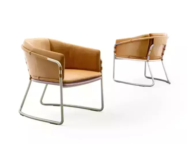 Bassam Fellows CB-454 Geometric Lounge Chair  3D model
