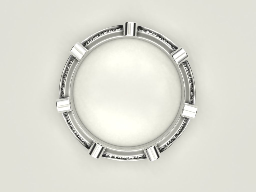 Ring Crown with enamel 3D print model_5