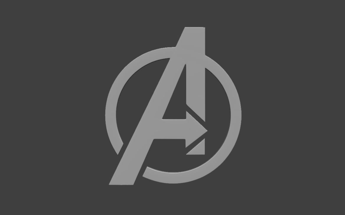 Avenger Logo 3D print model 3D print model_1