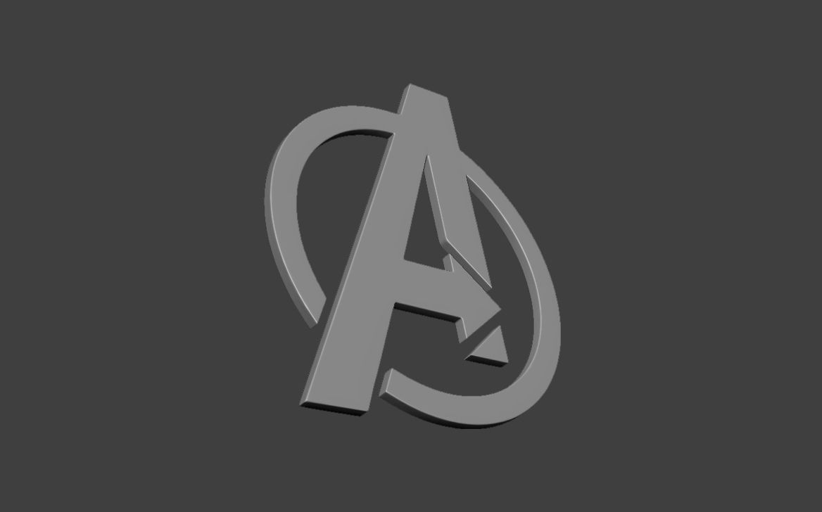 Avenger Logo 3D print model 3D print model_7