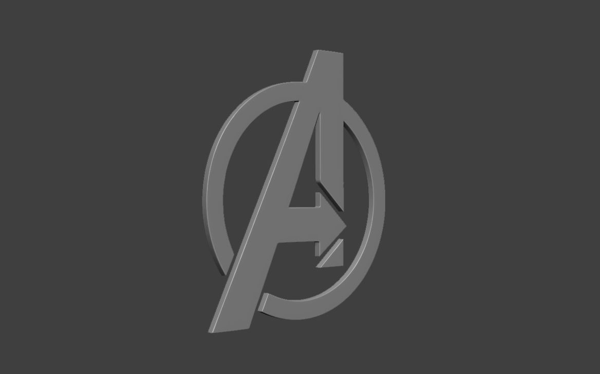 Avenger Logo 3D print model 3D print model_2