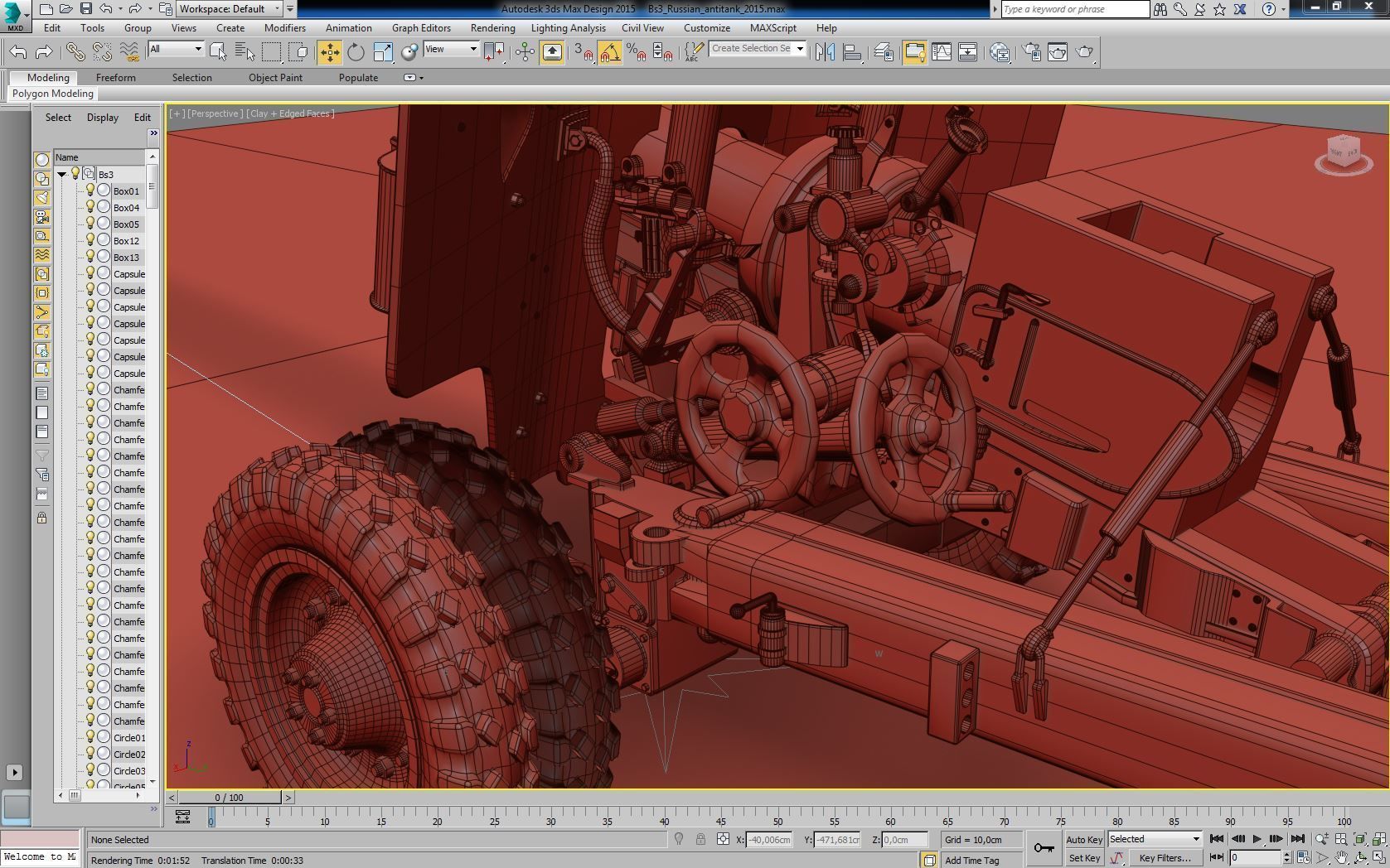 Bs3 antitank no map 3D model_9