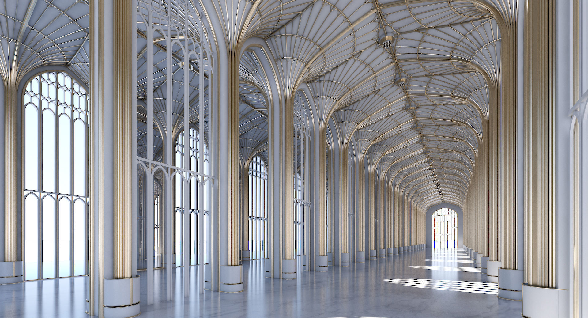 Classic Cathedral Interior 324 3D model_3