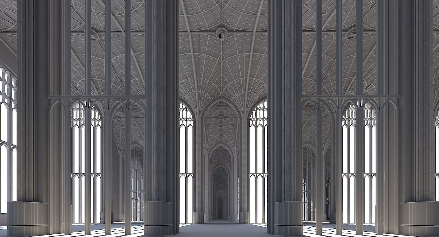 Classic Cathedral Interior 324 3D model_8