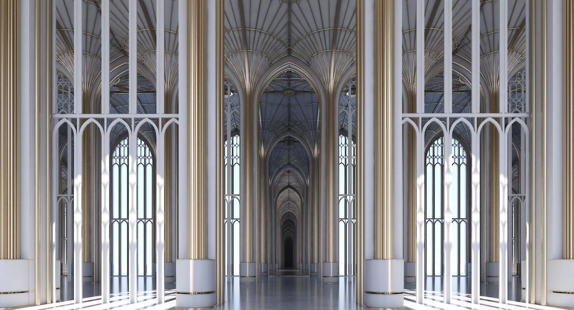 Classic Cathedral Interior 324 3D model_0