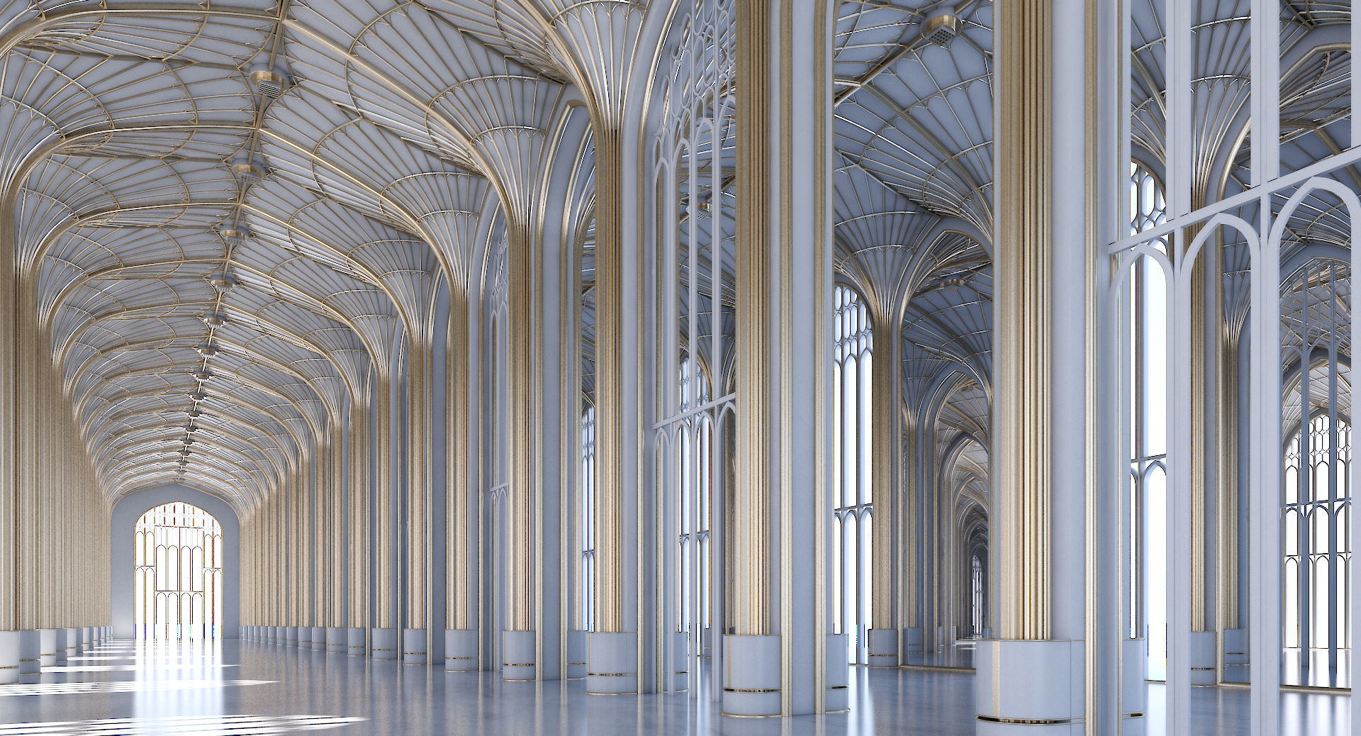 Classic Cathedral Interior 324 3D model_4