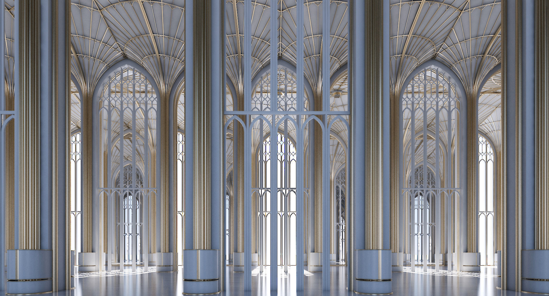 Classic Cathedral Interior 324 3D model_2