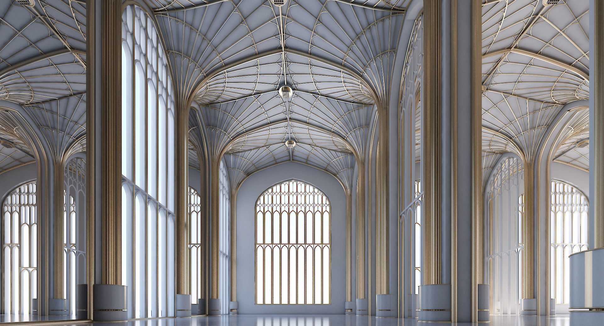 Classic Cathedral Interior 324 3D model_5