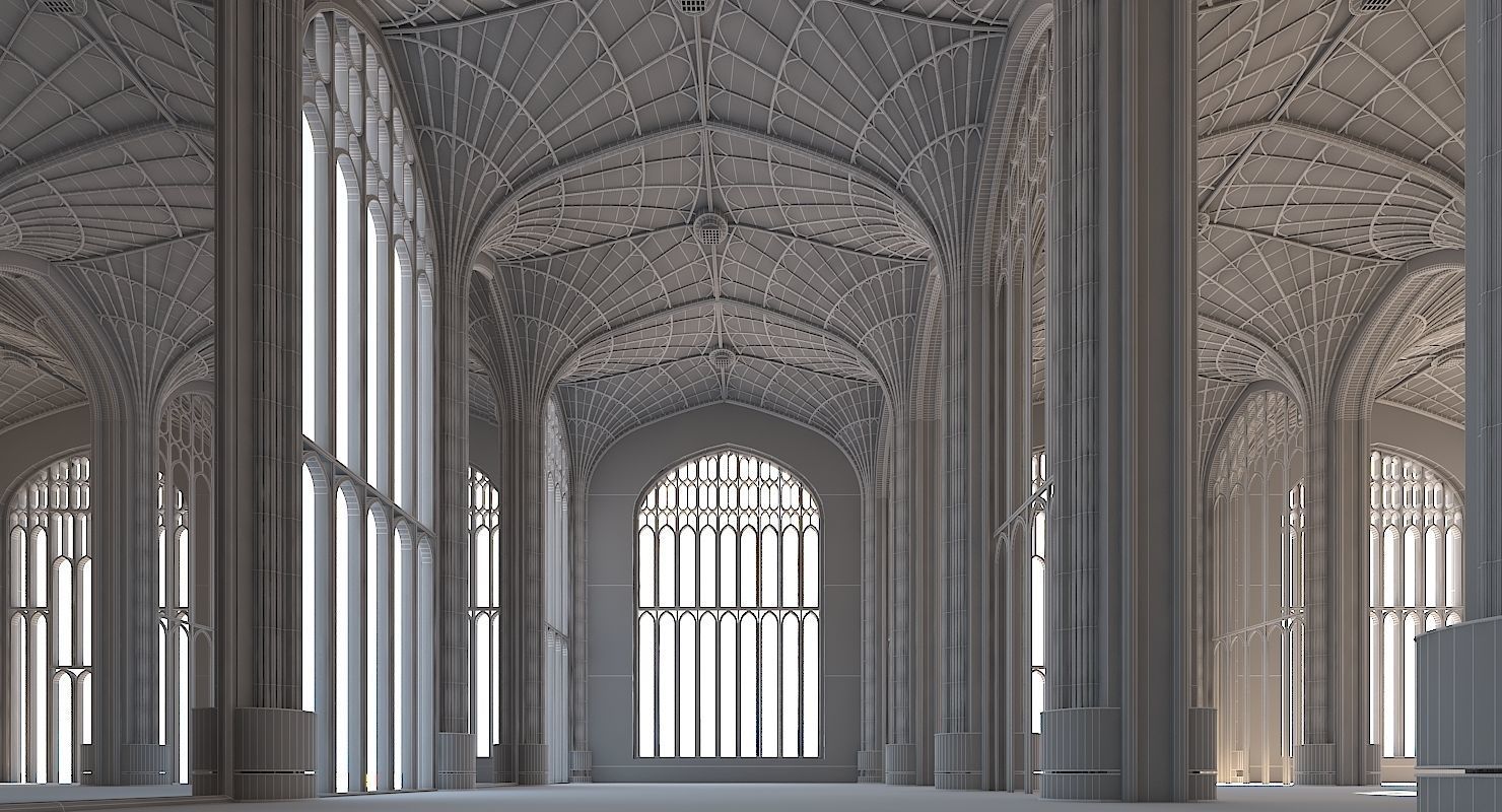 Classic Cathedral Interior 324 3D model_7