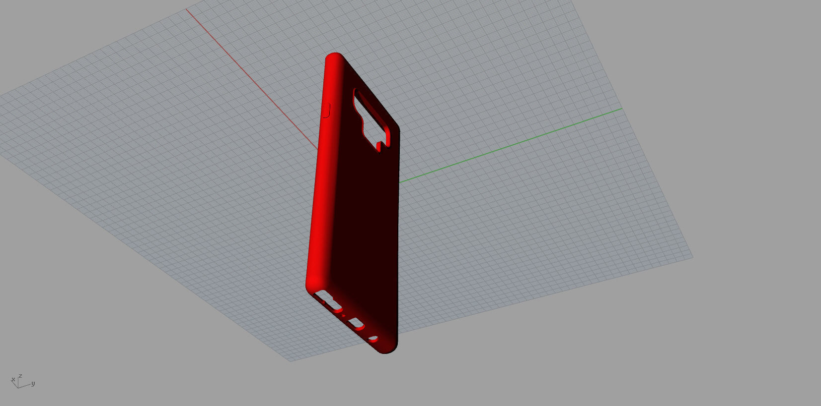 Samsung Galaxy Note 9  Red case 3D print model_10