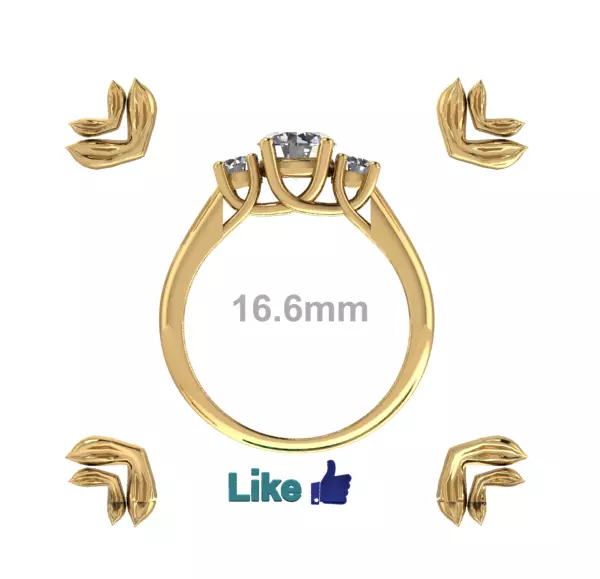 Diamond Ring 3 Free Free 3D print model