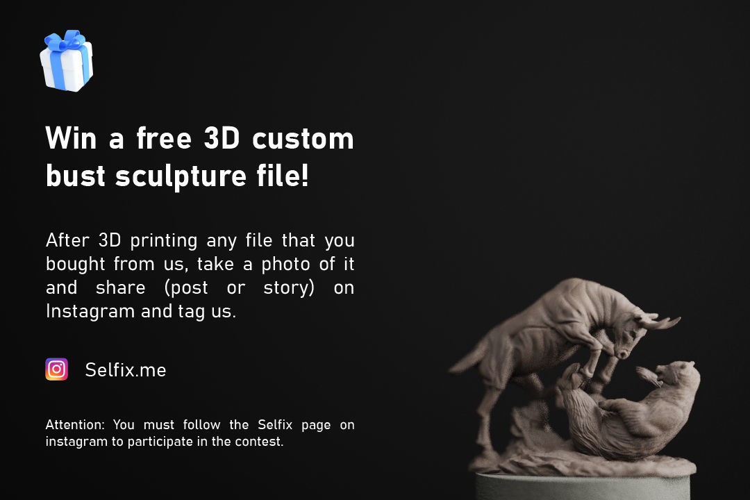 Bull vs Bear sculpture Ready to Print 3D print model_1