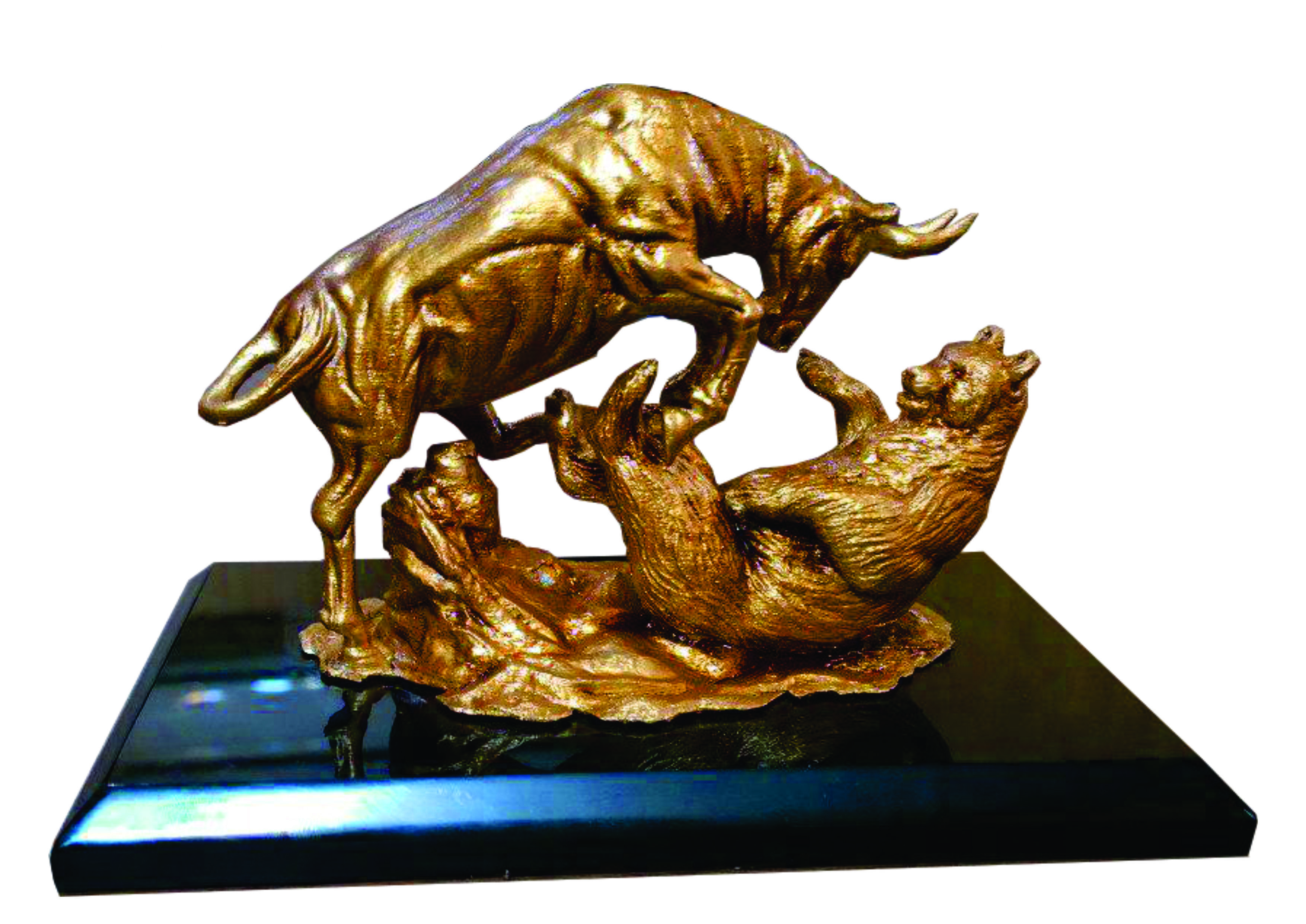 Bull vs Bear sculpture Ready to Print 3D print model_2