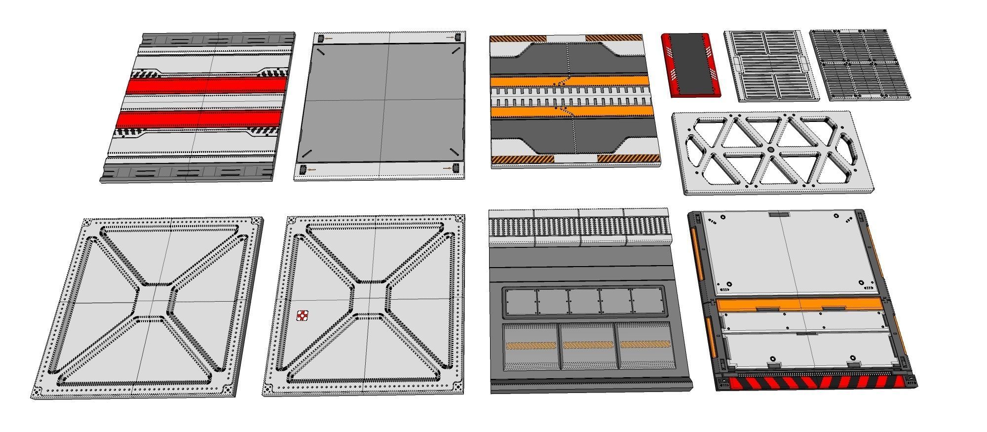 sci-fi Architecture kitbash 24 3D model_14