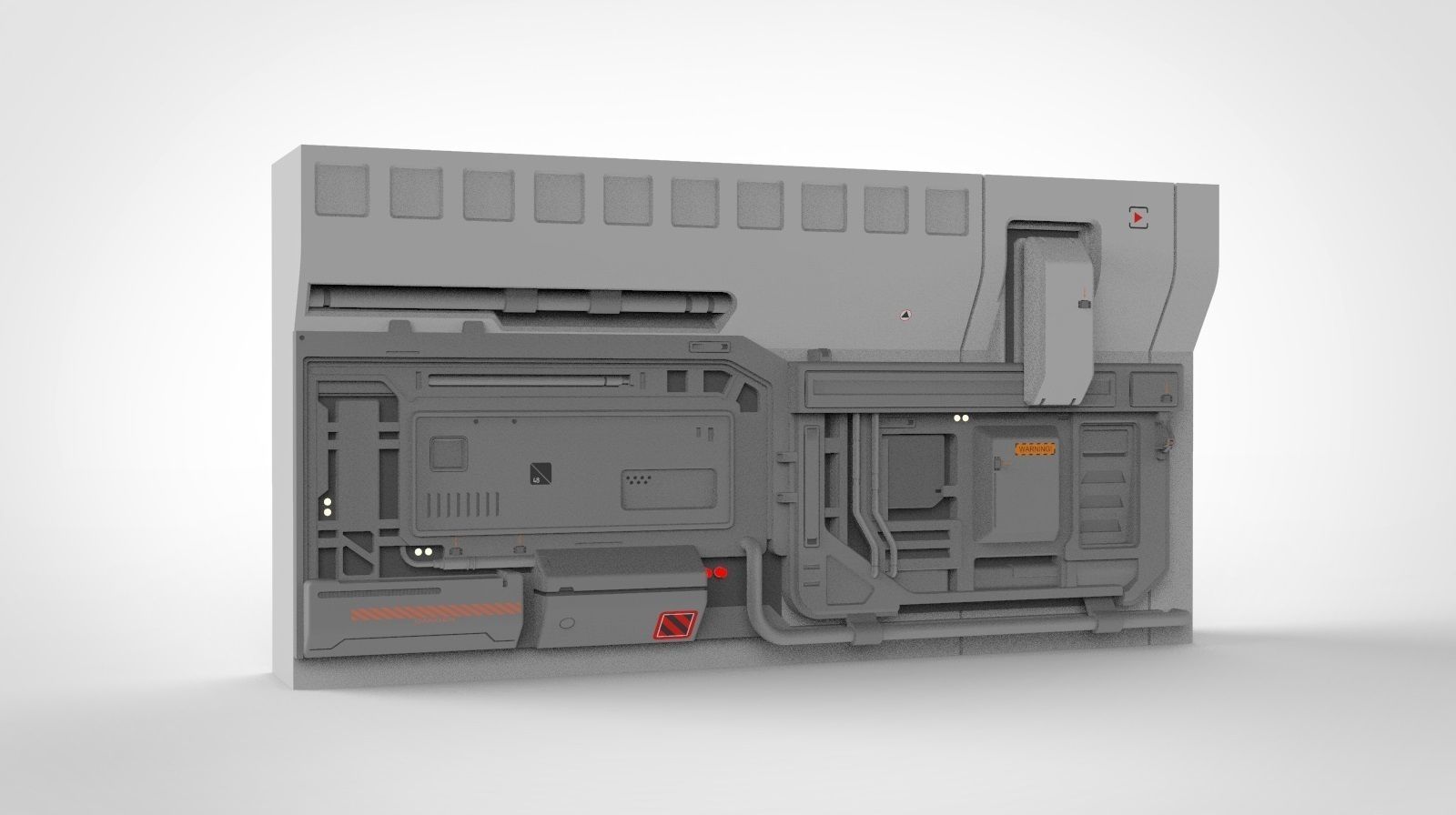 sci-fi Architecture kitbash 24 3D model_5