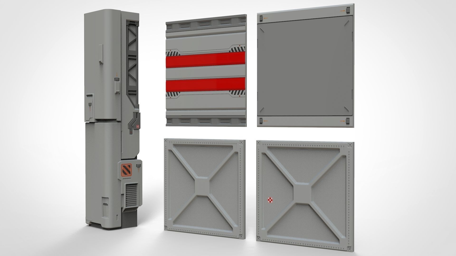 sci-fi Architecture kitbash 24 3D model_6