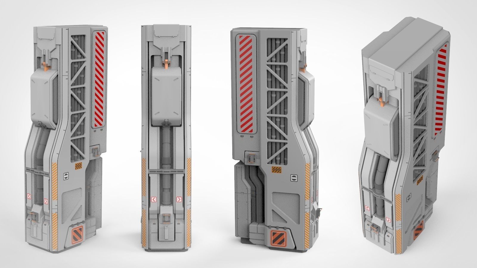 sci-fi Architecture kitbash 24 3D model_4