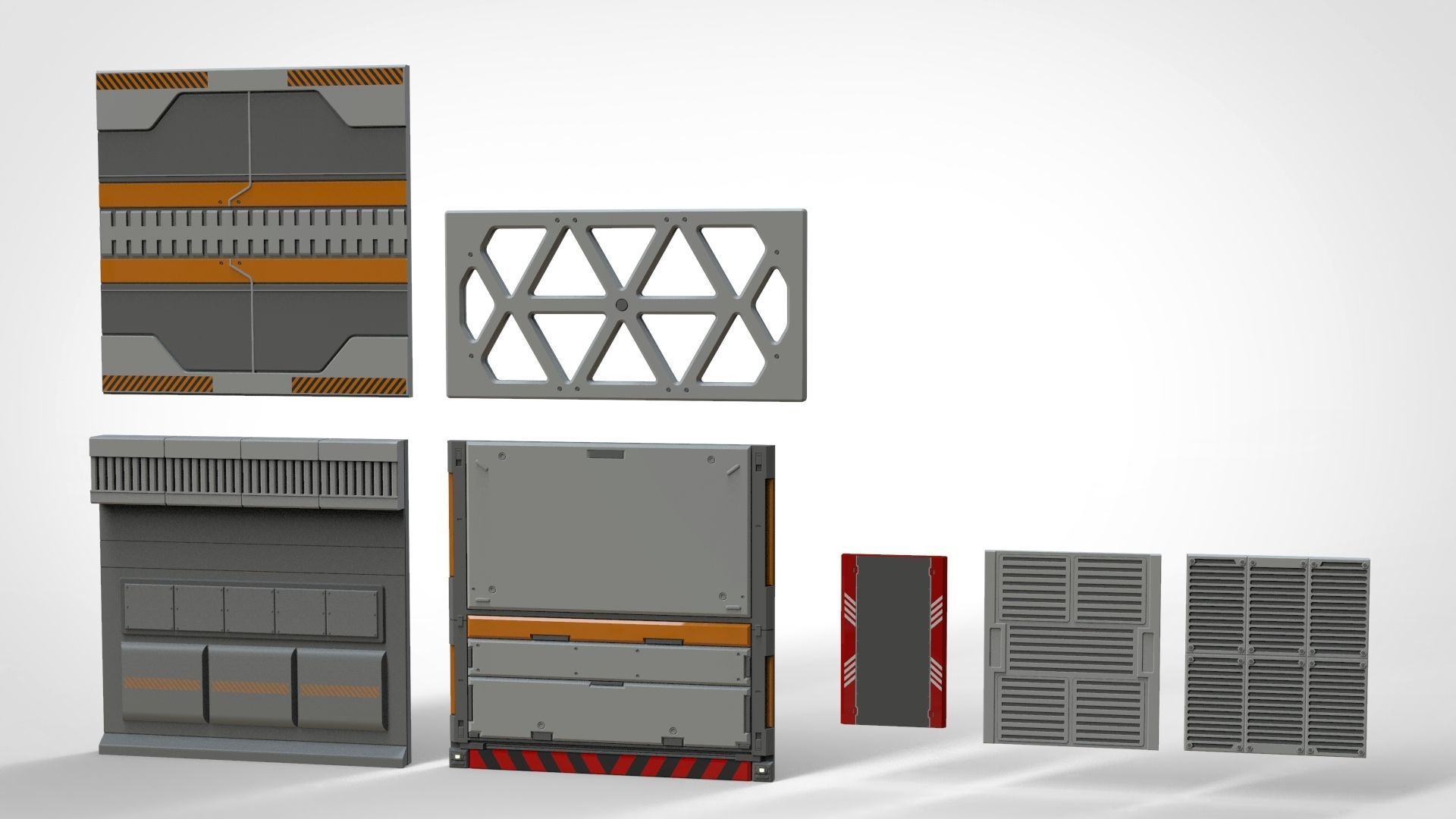 sci-fi Architecture kitbash 24 3D model_7