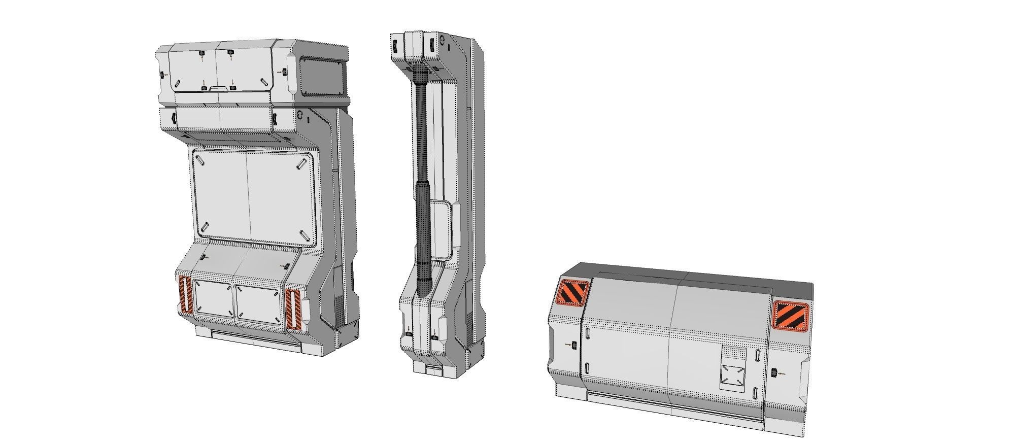 sci-fi Architecture kitbash 24 3D model_13
