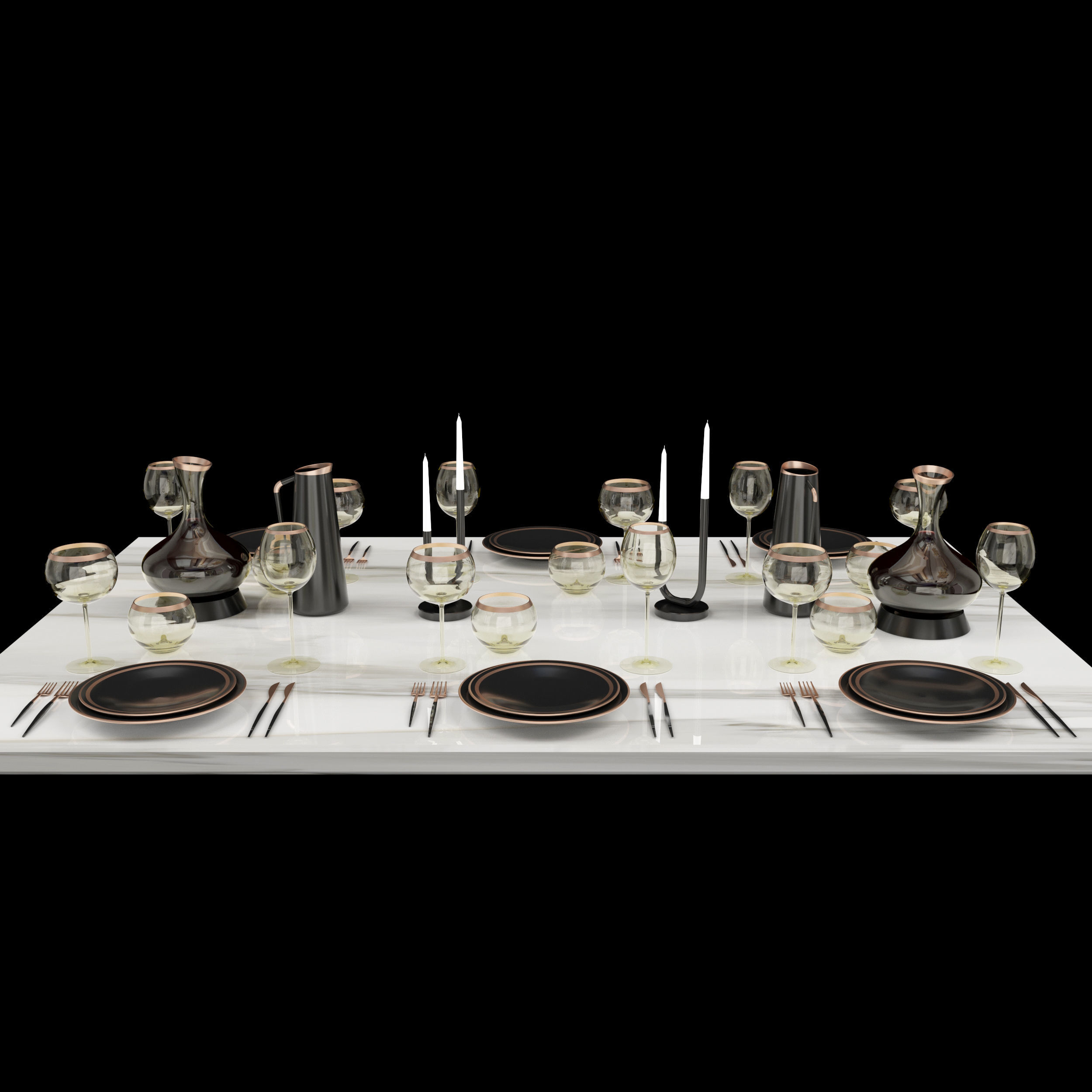 Table setting 3D model_1