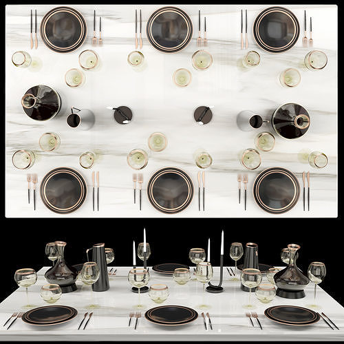Table setting 3D model