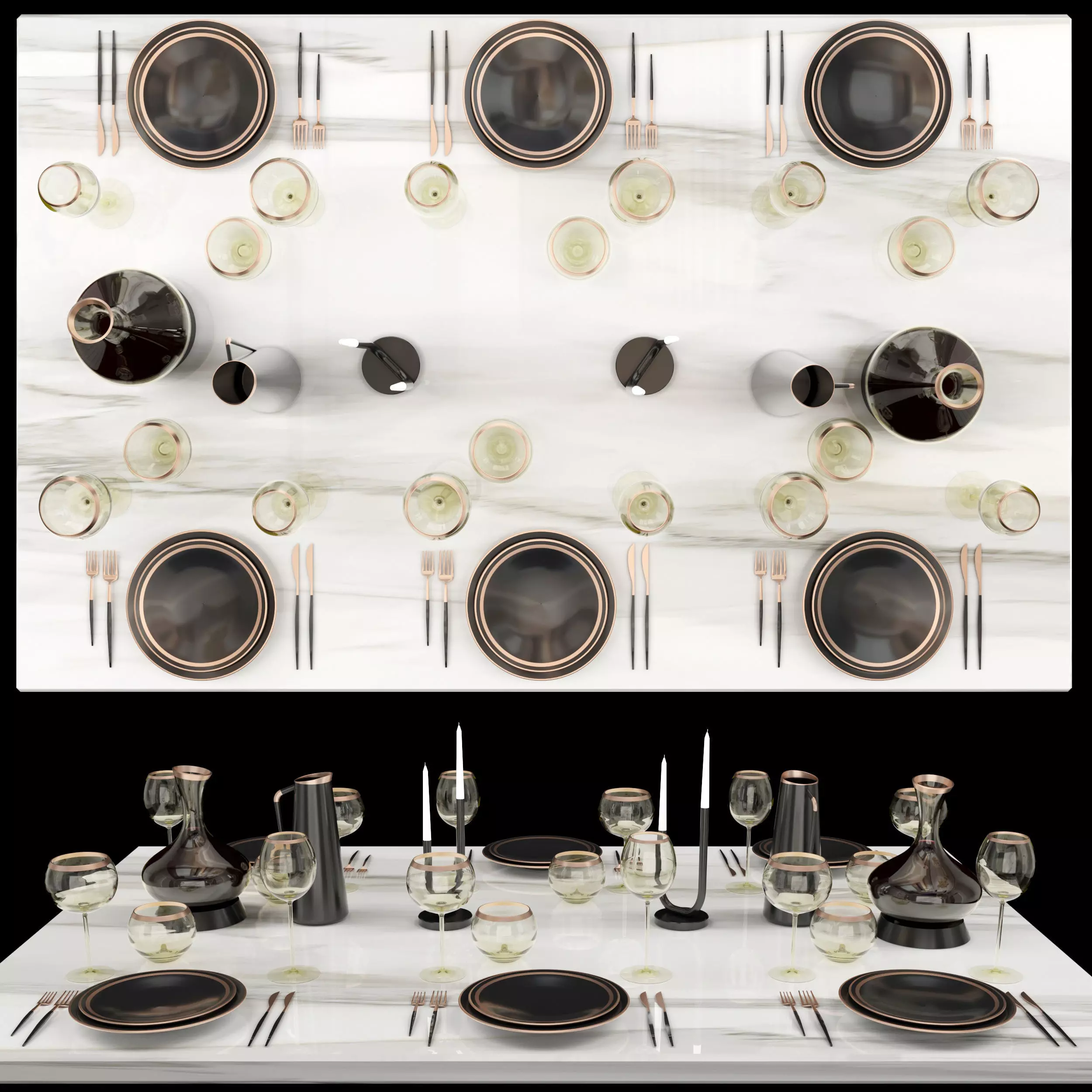 Table setting 3D model_0