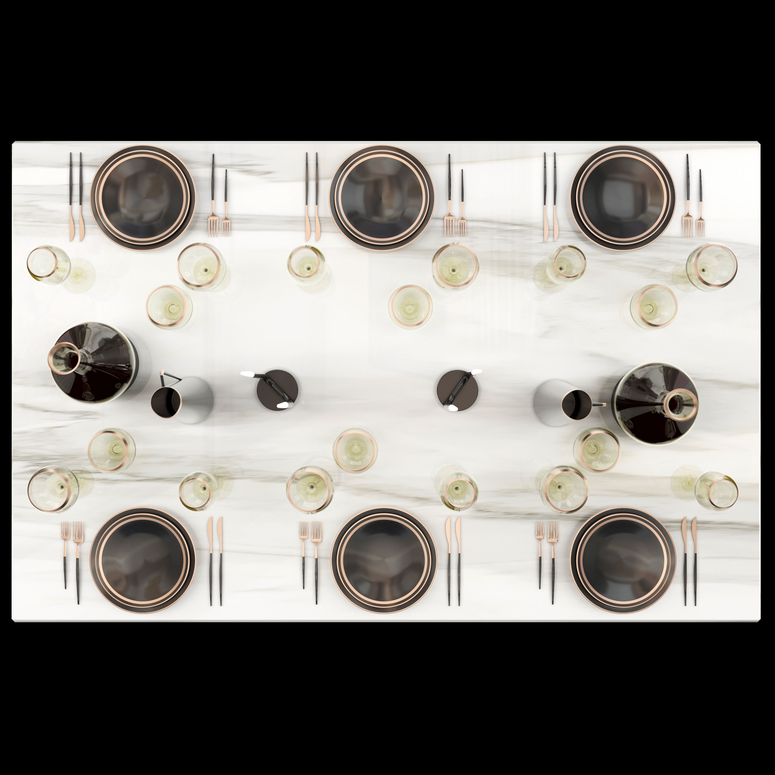 Table setting 3D model_2