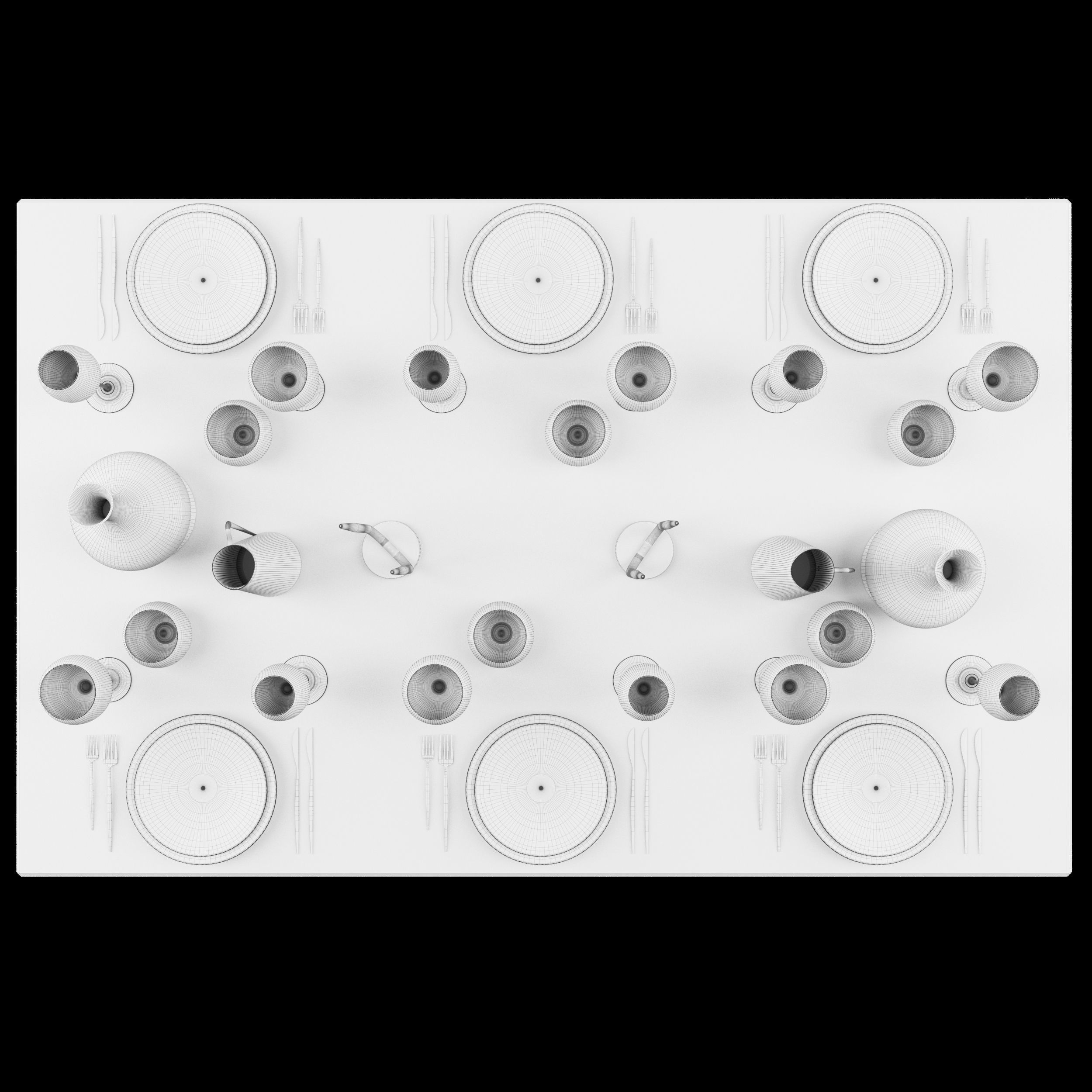 Table setting 3D model_5