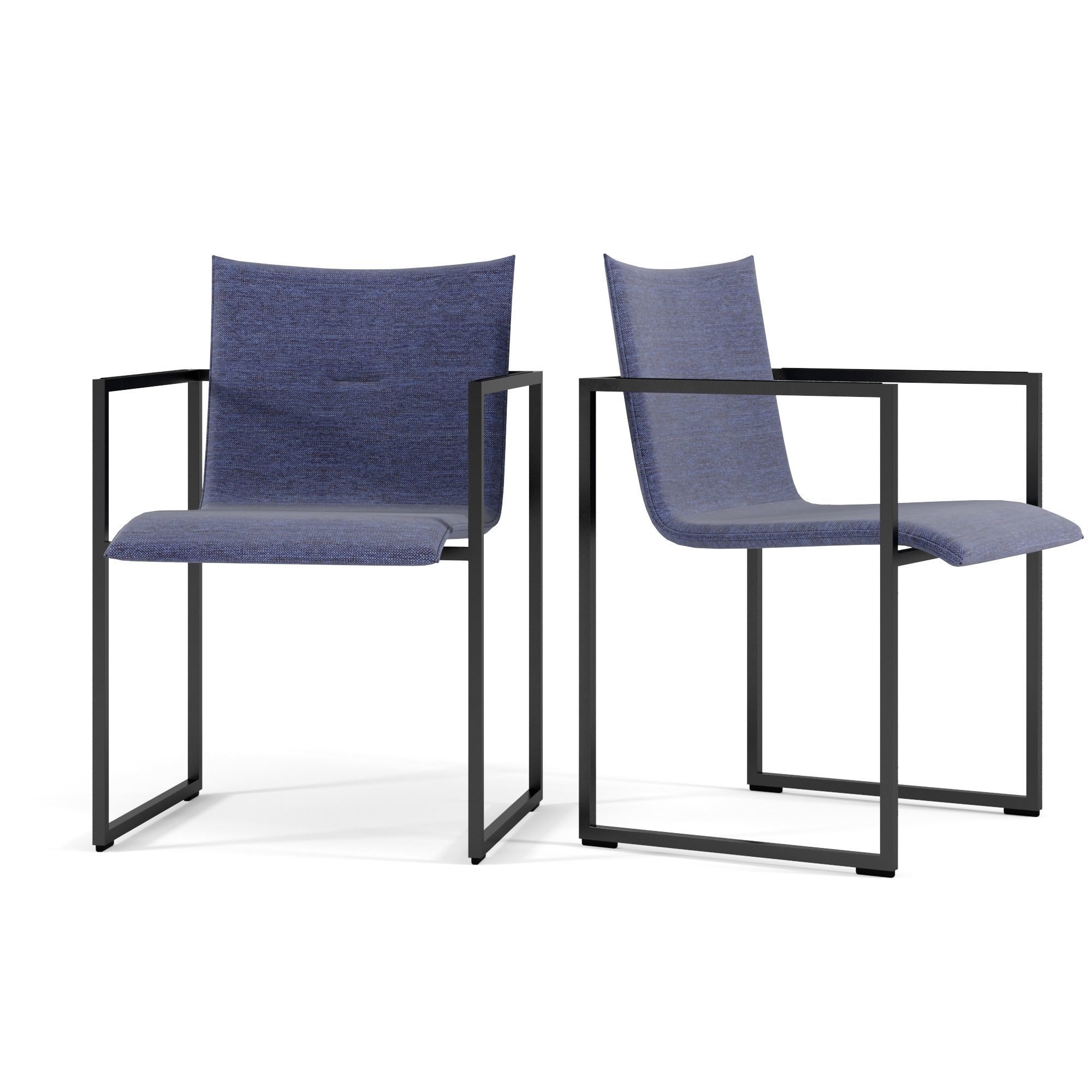 ARCO Frame chairs and Slim table 3D model_2