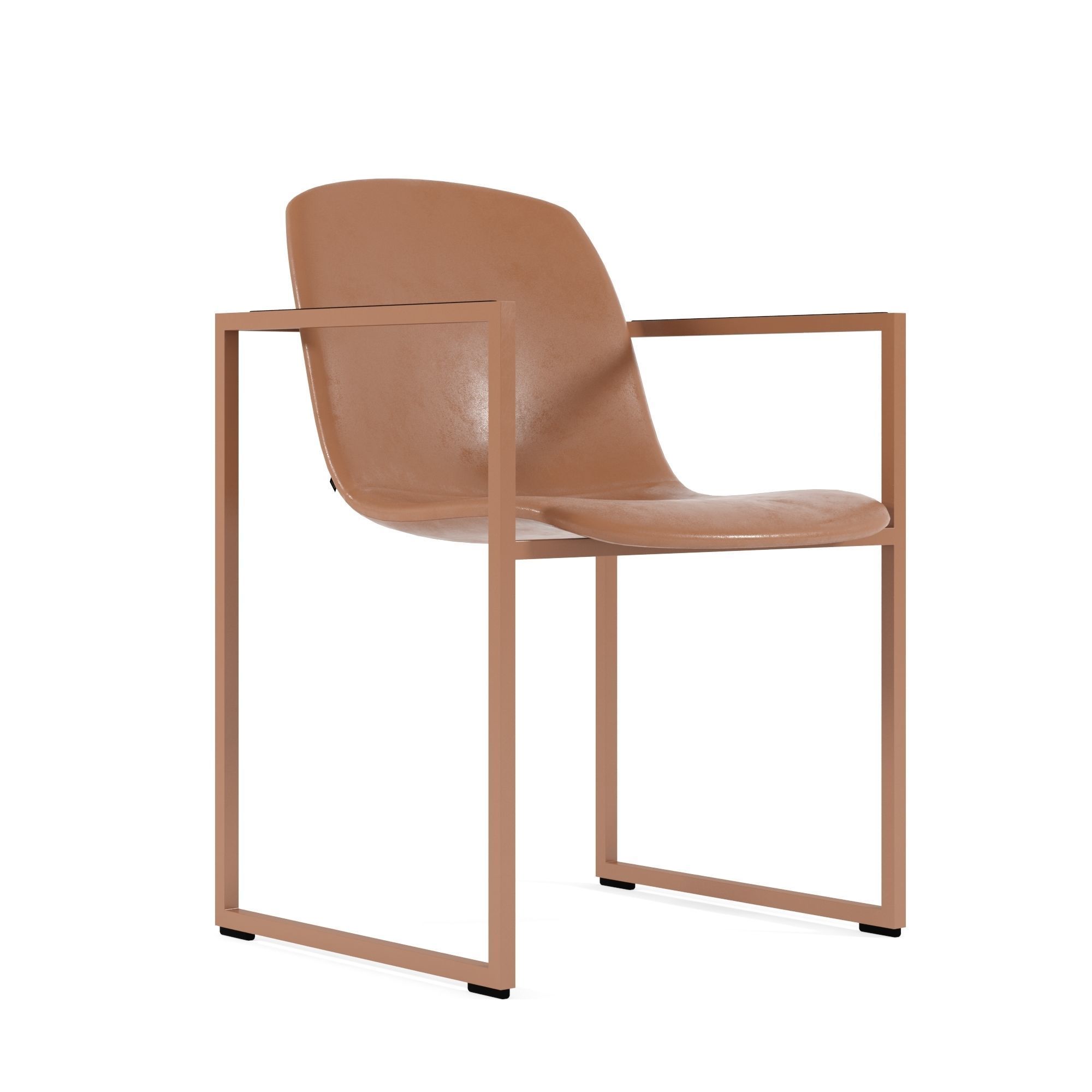 ARCO Frame chairs and Slim table 3D model_5