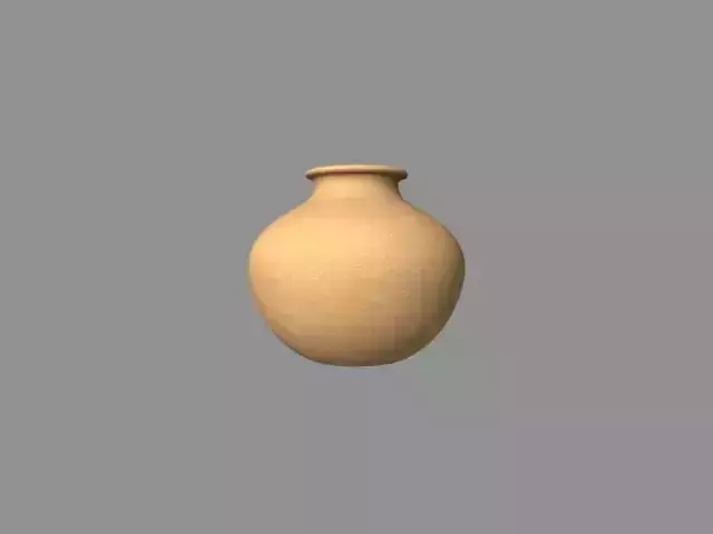 Matka clay vase Low-poly 3D model