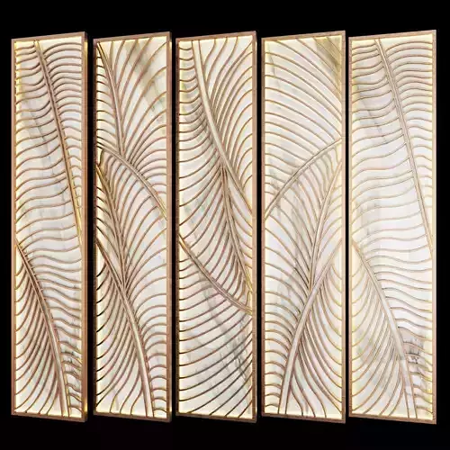 Partition palm leaf pattern 3D model