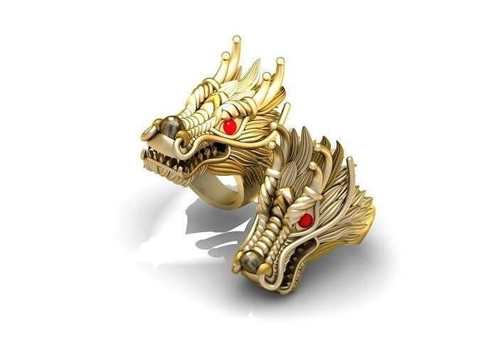  Dragon ring 3D print model