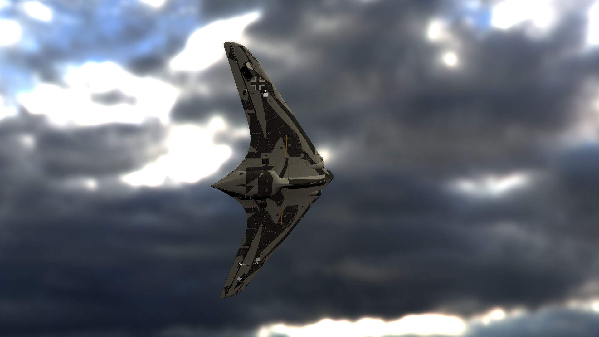 Horten IX V3 229  Scale RC Model 3D model_4